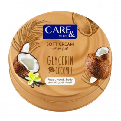 CARE & MORE GLYCERIN COCONUT HAND BODY SOFT CREAM 75 ML CARE & MORE GLYCERIN COCONUT HAND BODY SOFT CREAM 75 ML